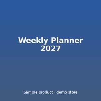 Weekly Planner 2027